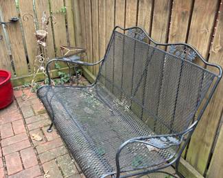 Wrought iron loveseat