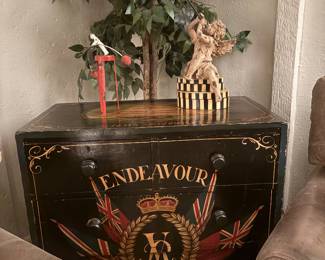 Painted Maritime style Antique chest of drawers 