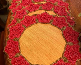 Glass beaded place mats 