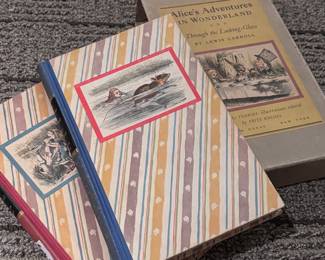 Vintage Alice in Wonderland “through the looking glass” 1946 boxed set 