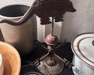 Vintage Copper Armadillo weathervane