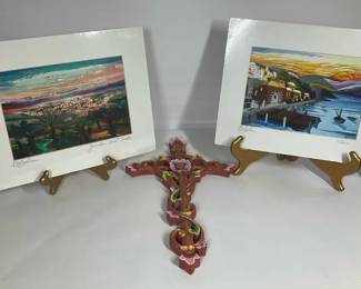 Bracha Lavee Holy Land Art Prints 2  Jerusalem  Tiberias Decorative Cross