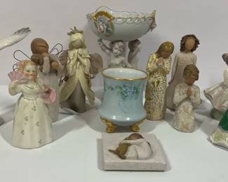 Angel Figurines Collection incl Hand Painted Porcelain