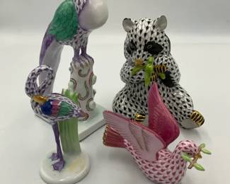 Herend Hungary Handpainted Porcelain Figurines