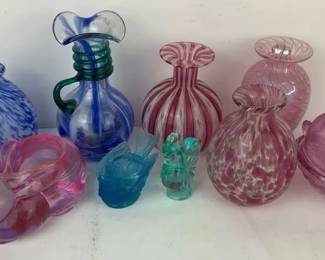 Art Glass Collection  Murano Style Vases, Figurines  Covered Rabbit Dish