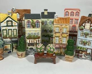 Bella Casa by Ganz Village Ceramic Wall Houses  SaltPepper Shakers