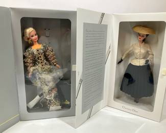 Christian Dior Barbie Limited Edition Dolls Lot of 2 with Boxes
