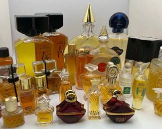 Vintage Designer Perfume Collection Including Guerlain, Givenchy, Fidji  More