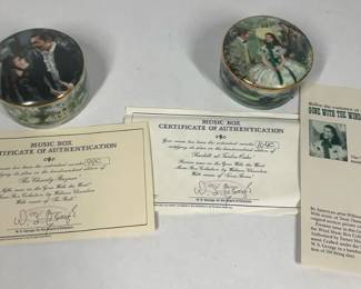 Gone With The Wind Music Boxes With COA