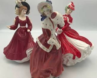Royal Doulton Pretty Ladies Christmas Figurines