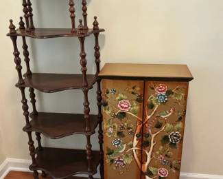 Accent Furniture Lot Shelf Unit Painted Storage Cabinet