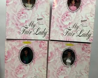 Barbie My Fair Lady Complete Set 4 Dolls Eliza Doolittle Hollywood Legends Collector Edition