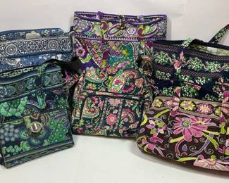 Vera Bradley Quilted Handbag and Accessories Lot