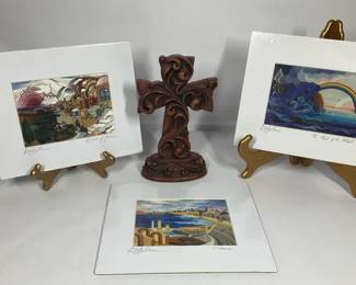 Bracha Lavee Holy Land Art Prints 3  Dove of Peace, Caesarea Cross