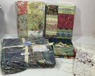 Mixed Textile Lot Quilts Needlepoint Tapestry  Colours Of Hope