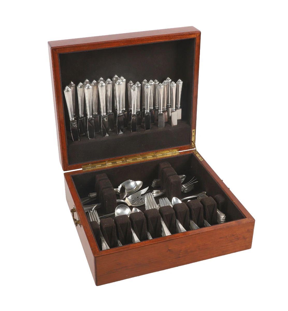 Large Sterling Flatware service, mostly Gorham Plymouth