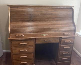 Roll top bankers desk