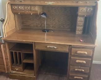 Banker desk open view