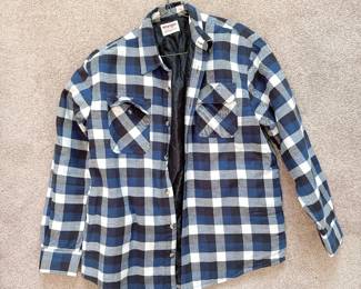 wrangler authentics mens long sleeve quilted lined flannel shirt jacket