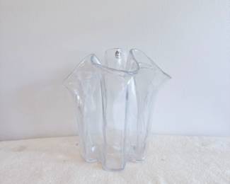 muurla eva hand blown art glass handkerchief vase