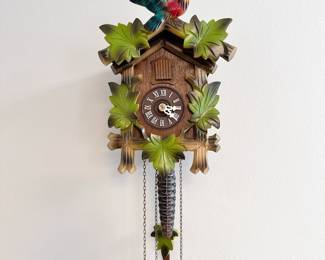 E. Schmeckenbecher Vintage German Black Forest Cuckoo Clock