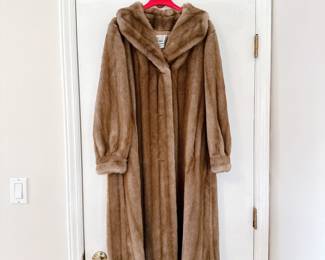 harris hart brown fur coat