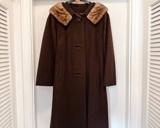 the model h. berman and sons inc derby chocolate brown wool coat
