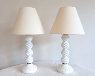 Pair of white lamps