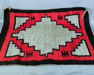 Navajo Ganado Rug, Made By Nellie Brown, 25" x 34"