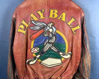 Jeff Hamilton Bugs Bunny Looney Tunes Leather Jacket, Size XL 