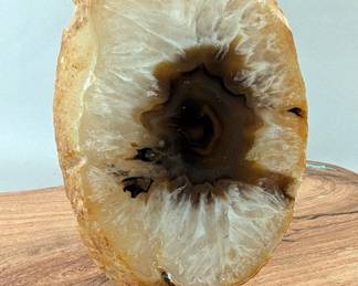 Polished Brazilian Agate Slice, 5.25" x 3.5" 