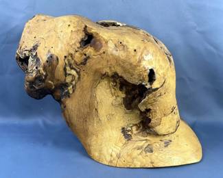 Burled Wood Oak Decor, Approx 12" x 17" x 12"