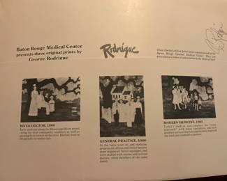 Set of three Rodrique signed prints for Baton Rouge Medical Center - all three signed - $1,200 for set