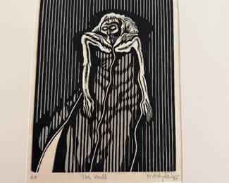 Woodcut Signed by Artist Marion Hyde  $400