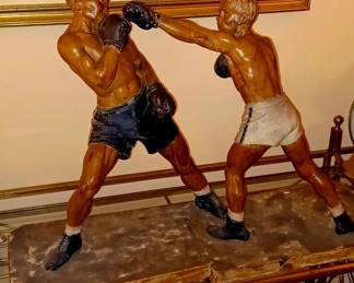 Large Vintage Boxing Sculpture 