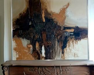 Brutalist Abstract oil Painting 