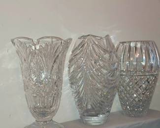 Large Crystal Vases