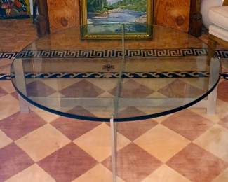 Mid Century Glass Table 