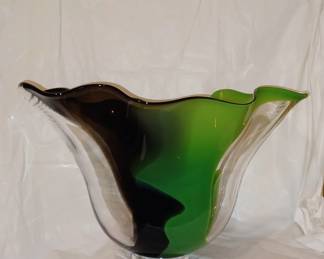 Large Signed Murano Art Glass Bowl 