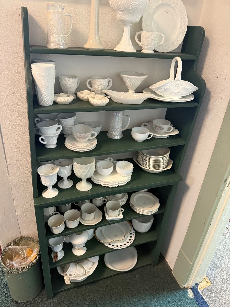 Large milk glass collection