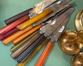 vintage bakeware knives in various colors