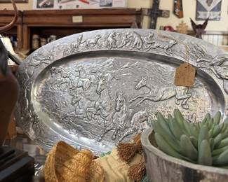decorative horse oblong serving tray