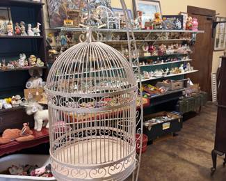 vintage metal bird cage