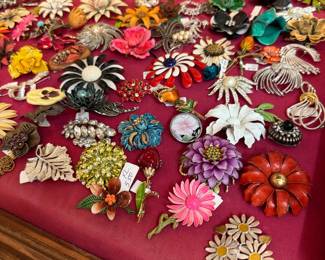 vintage costume jewelry pins and brooches