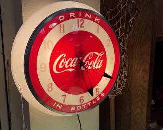 vintage coke advertising clock