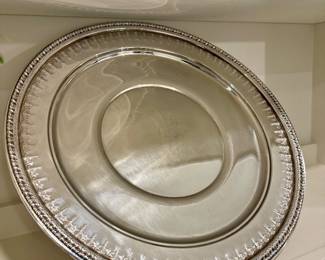 large silver plate serving tray