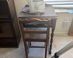 Antique school desk and chair - imagine in a child's room
