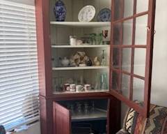 Corner china cabinet - red is original color