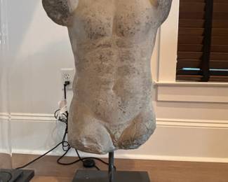 Greco-Roman style male torso sculpture