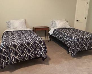Twin bed frames and bedding
